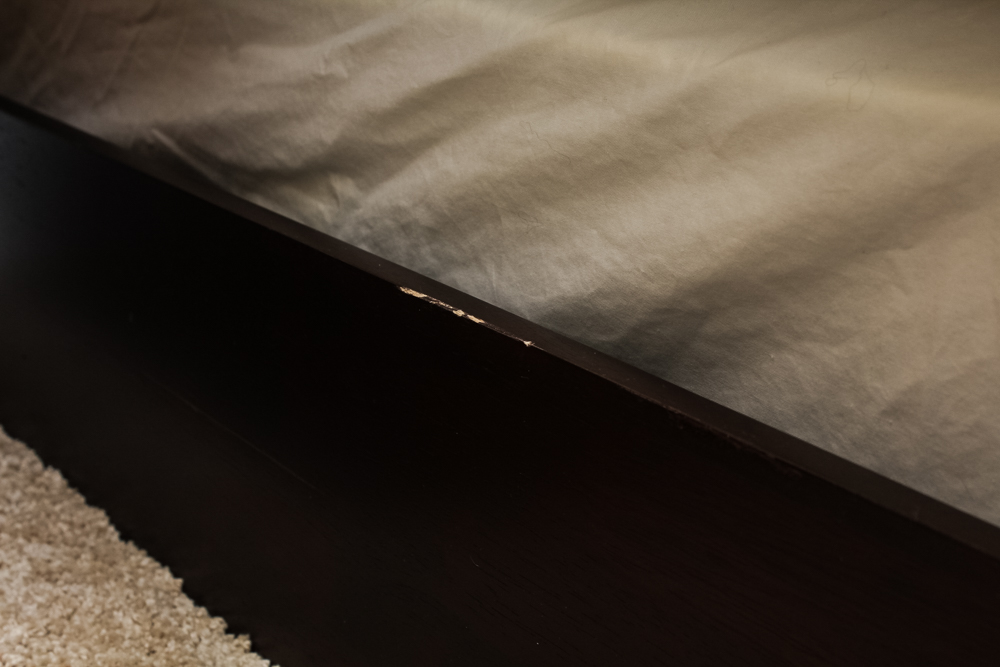 Wood and Faux Leather Daybed