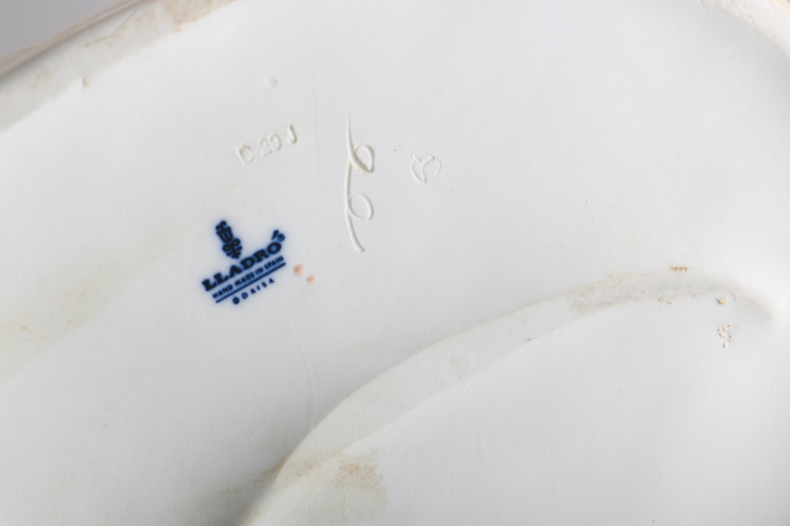 Lladró Woman and Dog Porcelain Figurine