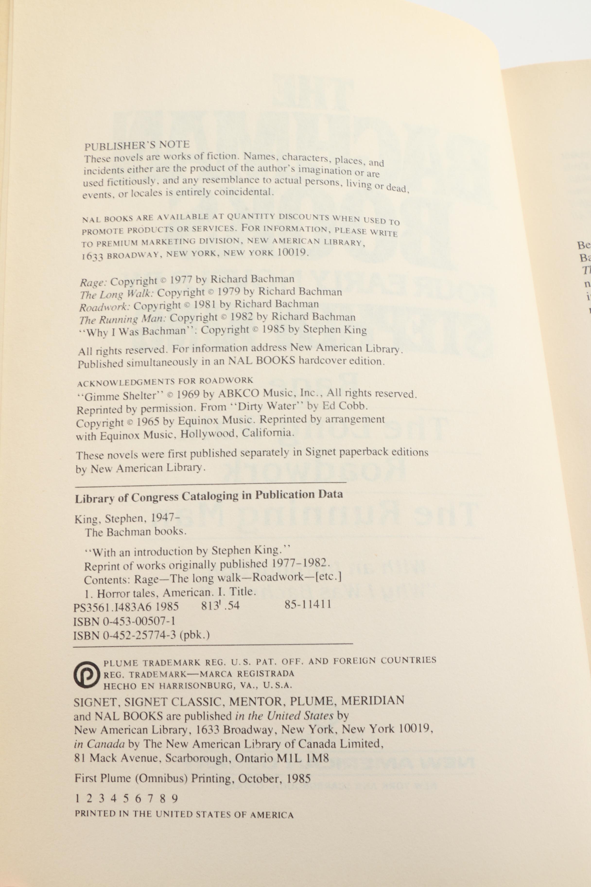 Stephen King Novels Including First Editions