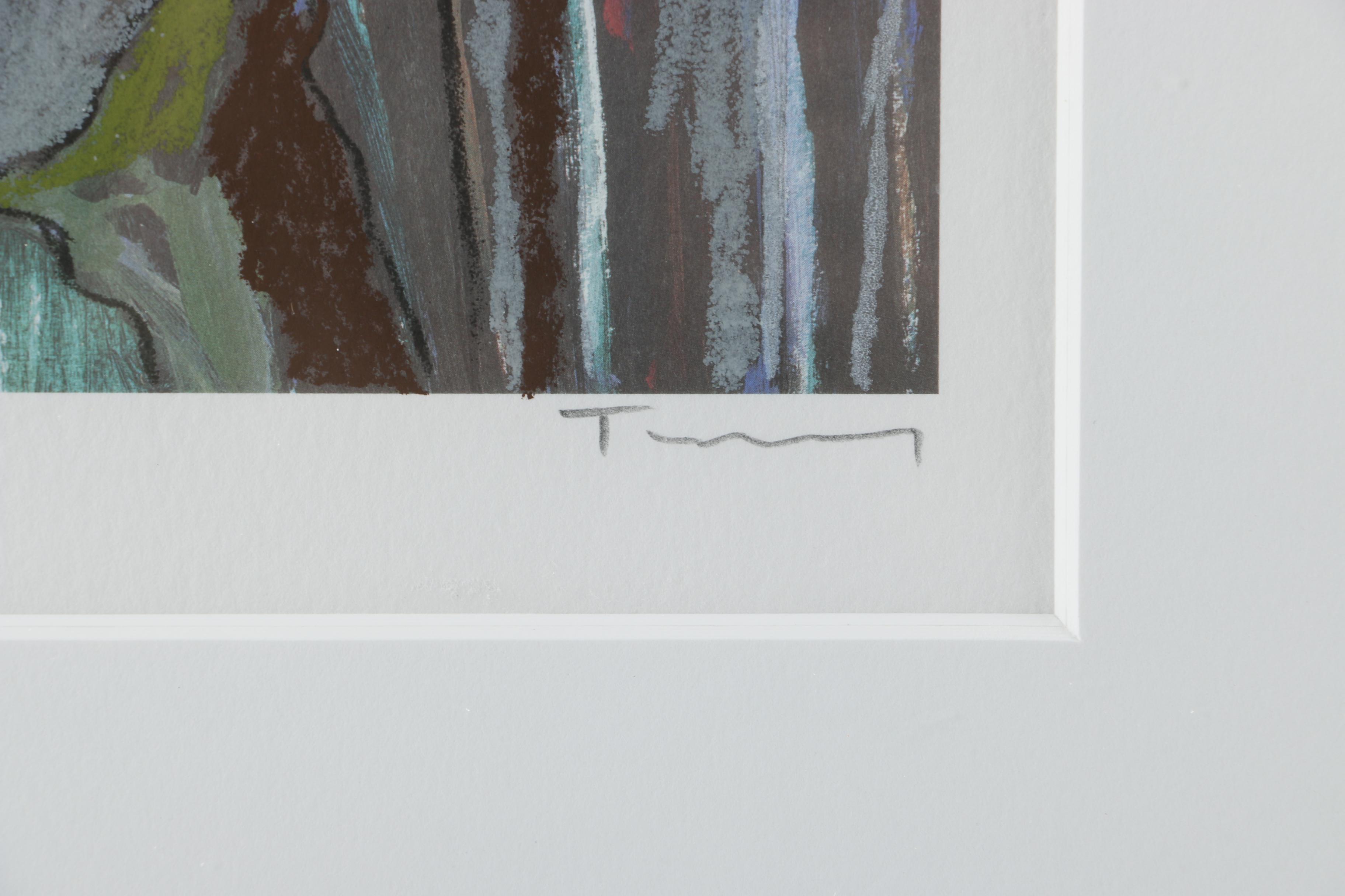 Itzchak Tarkay Limited Edition Offset Lithograph of Two Women