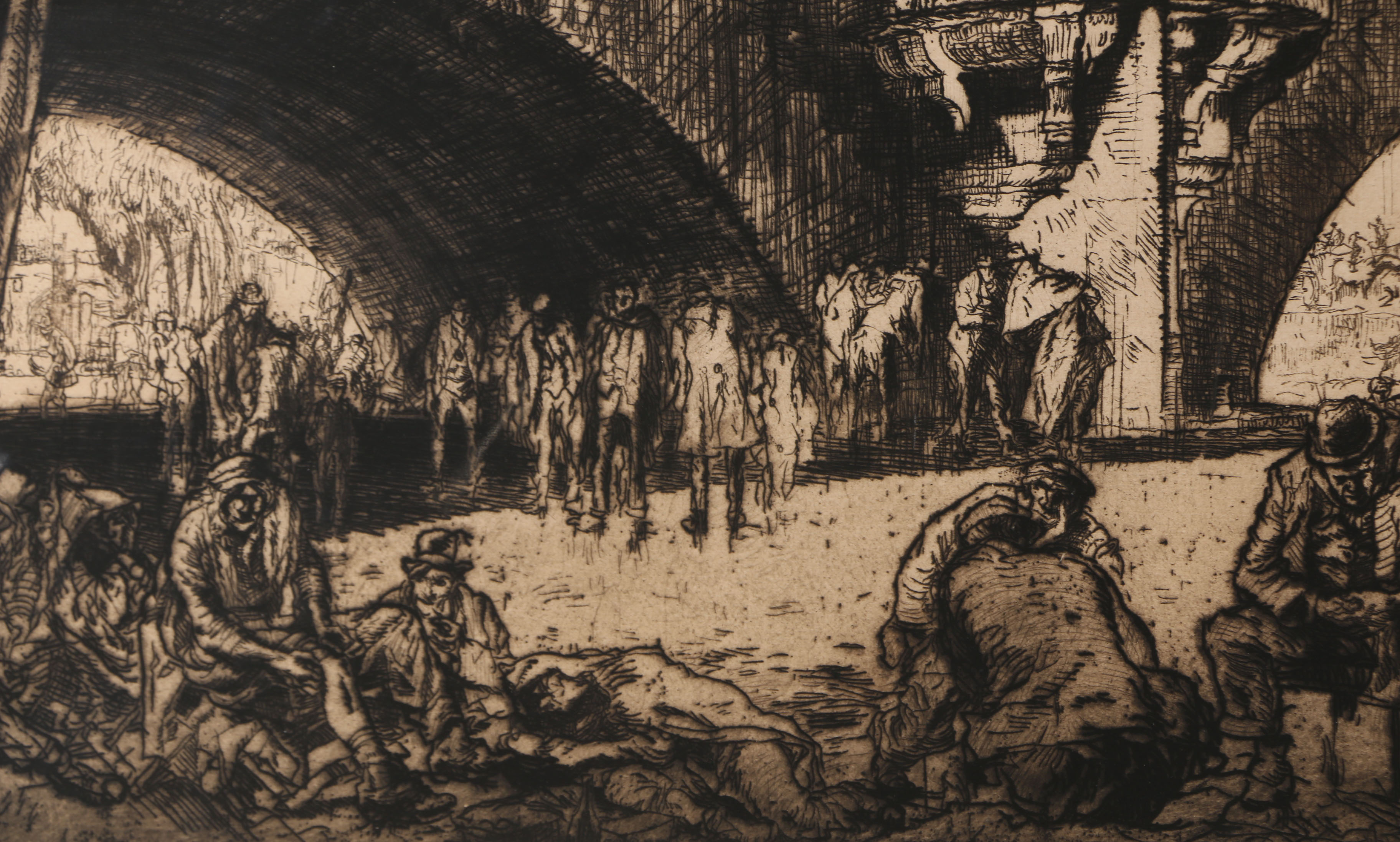 Frank Brangwyn Etching on Paper "Le Pont Neuf, Paris"