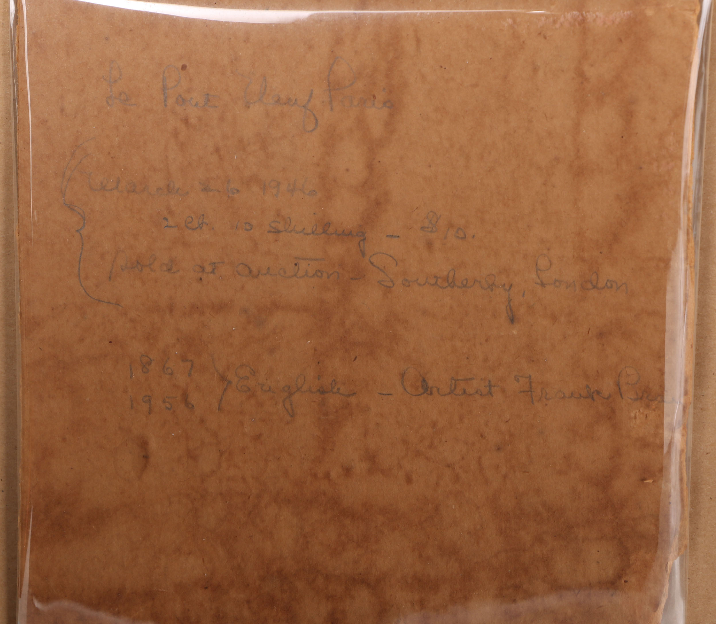 Frank Brangwyn Etching on Paper "Le Pont Neuf, Paris"