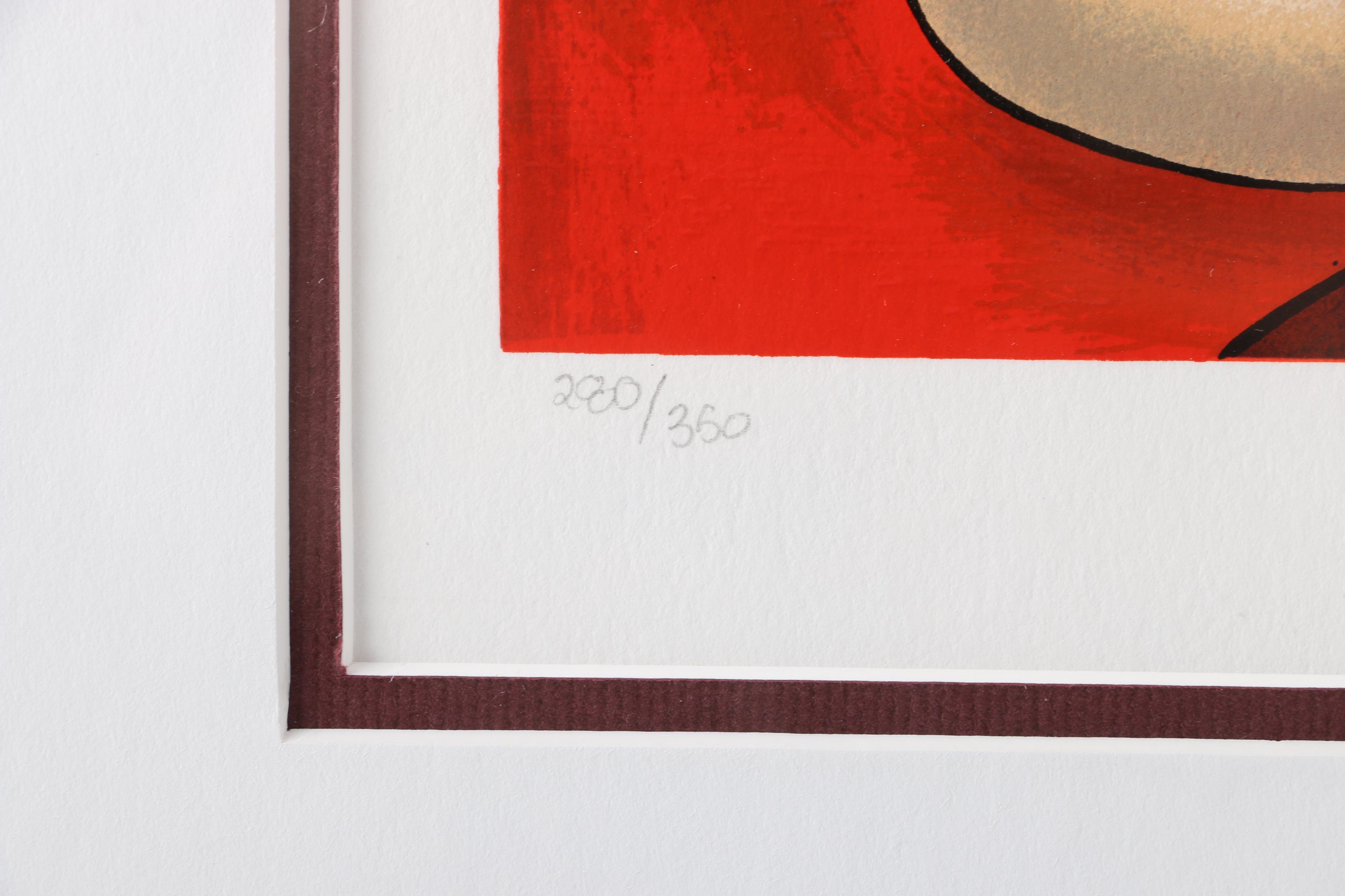 Linda Le Kinff Limited Edition Serigraph "Pelagie Joue de la Flute"