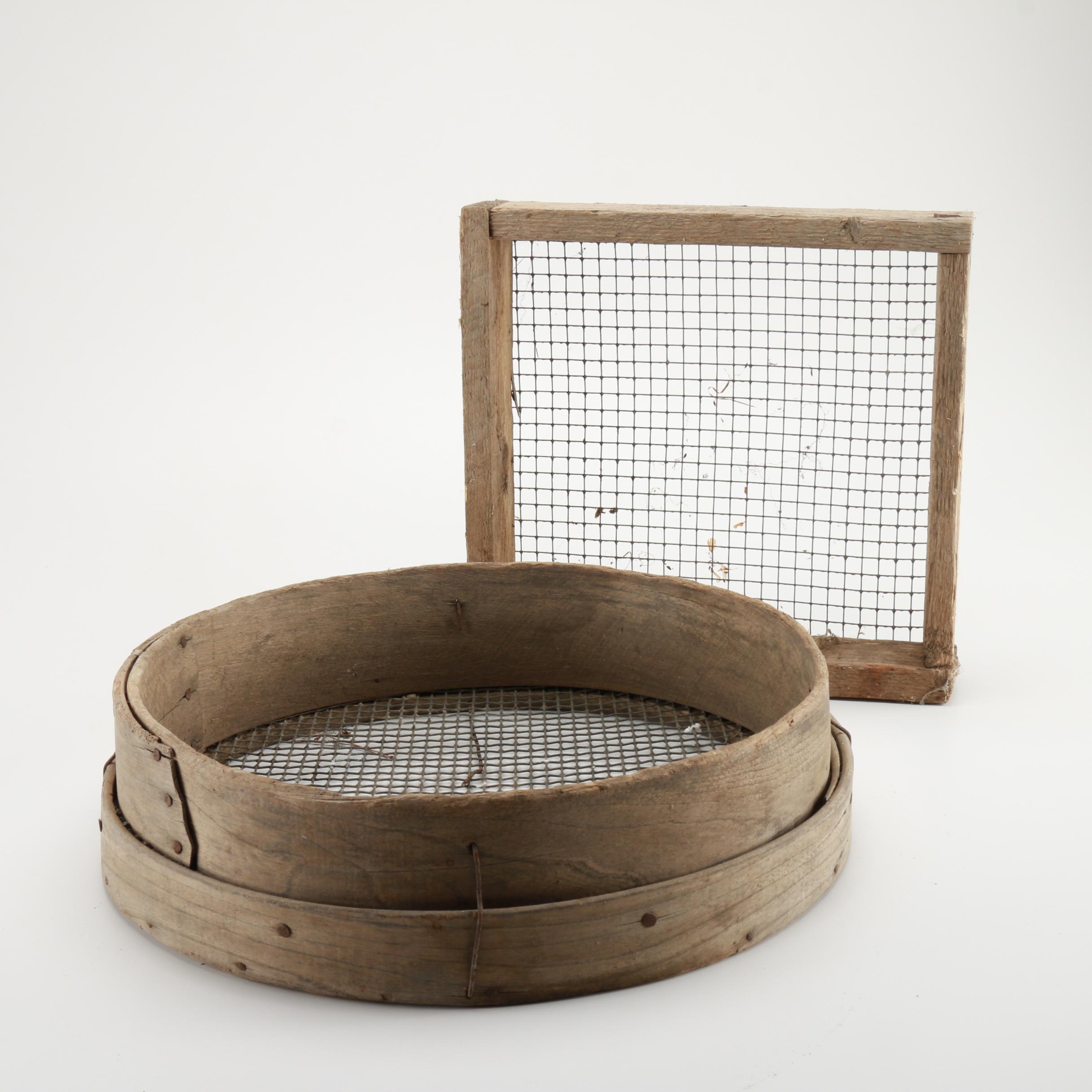 Rustic Wood Sieves