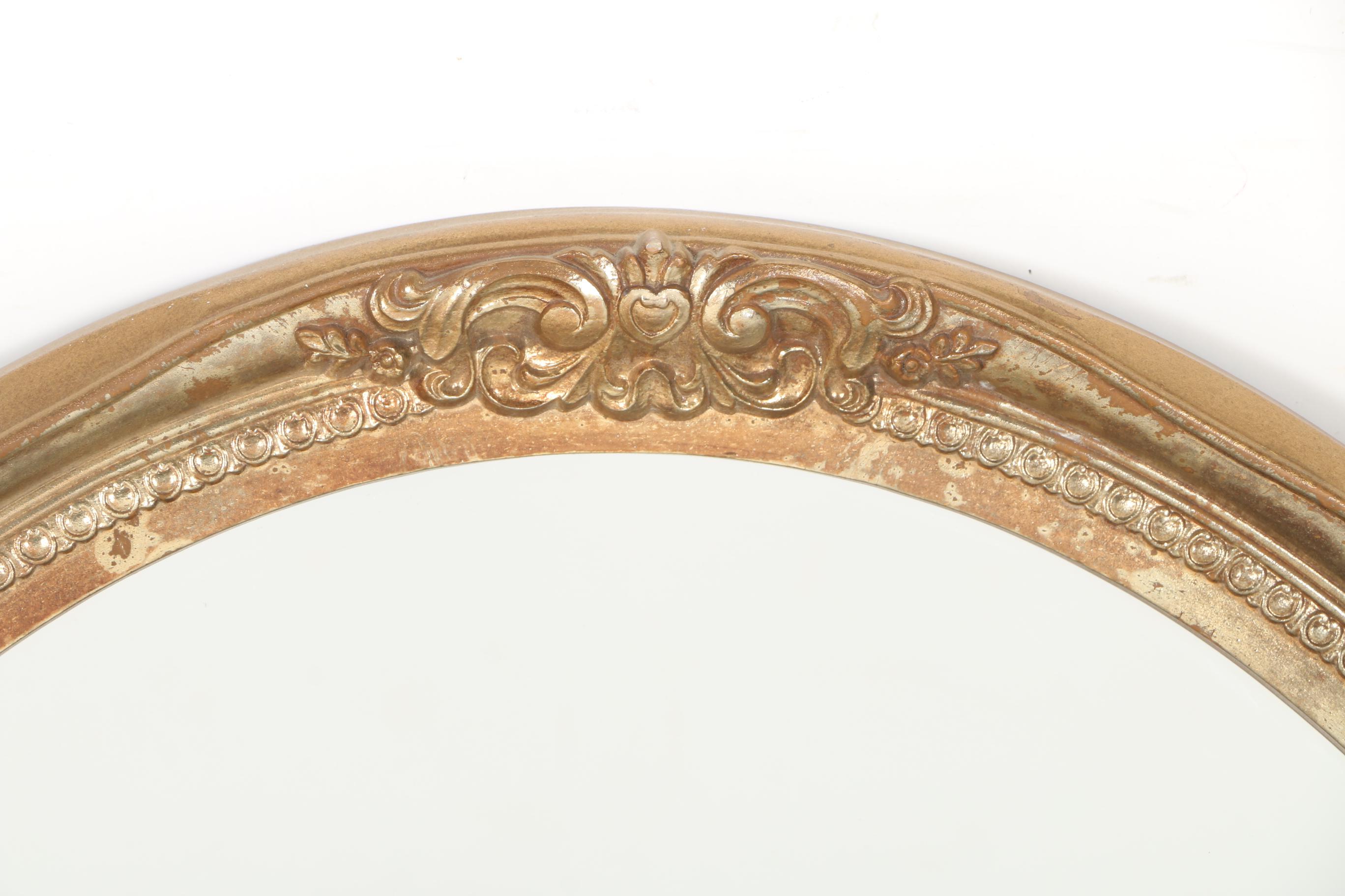 Gilded Oval Wall Mirror