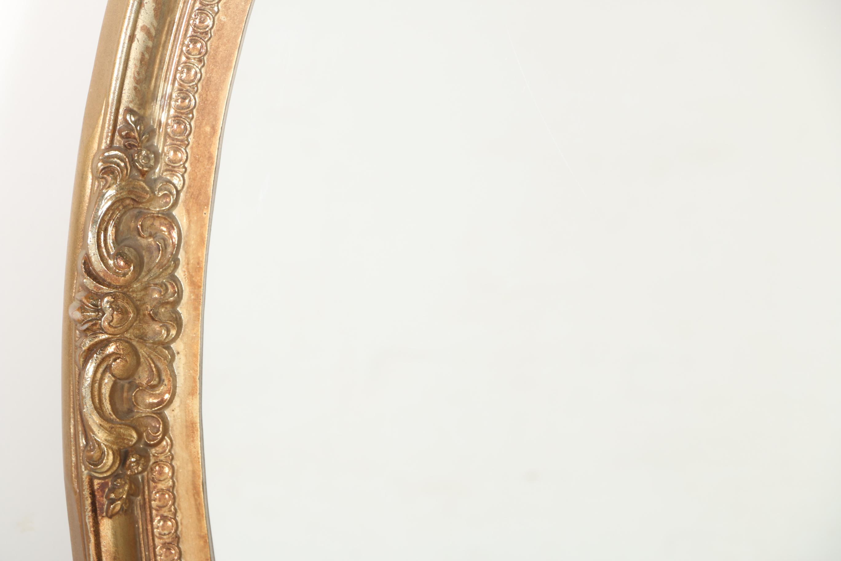Gilded Oval Wall Mirror