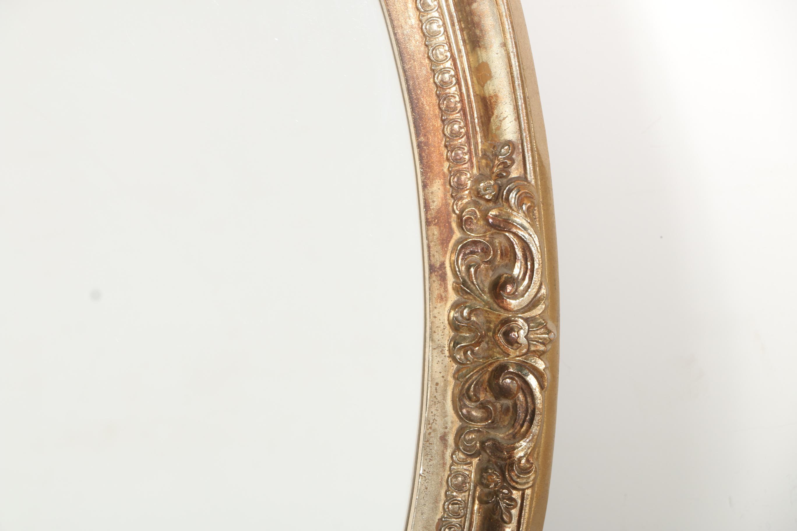 Gilded Oval Wall Mirror