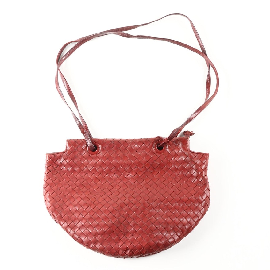Bottega Veneta Red Leather Woven Bag