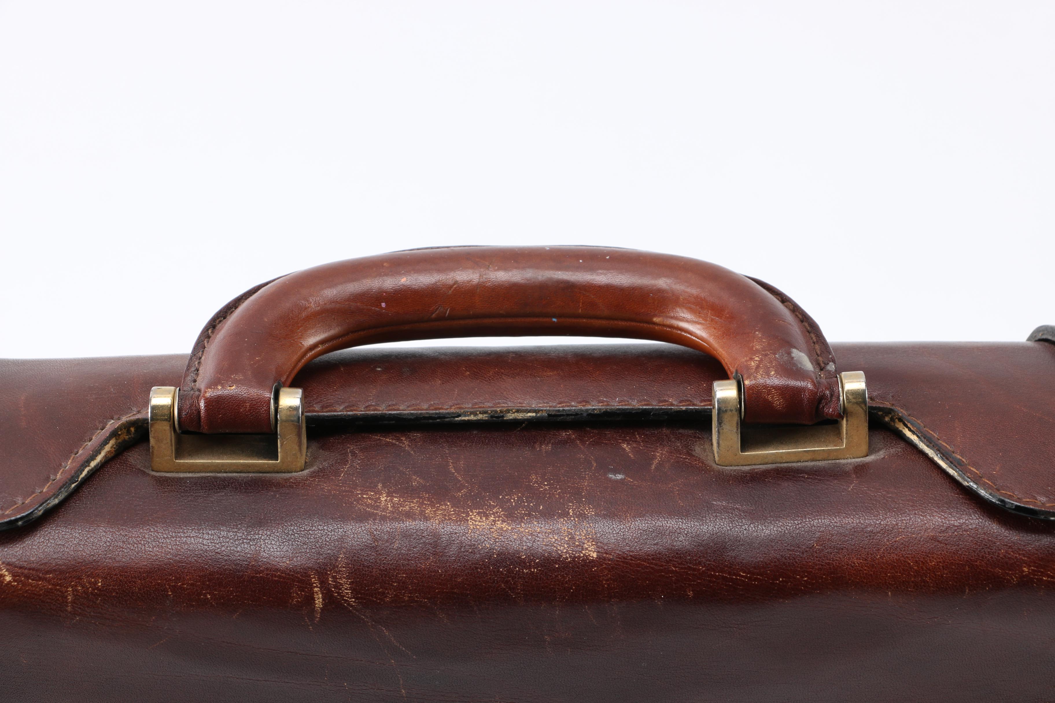 Vintage iSanti Leather File Folder Briefcase