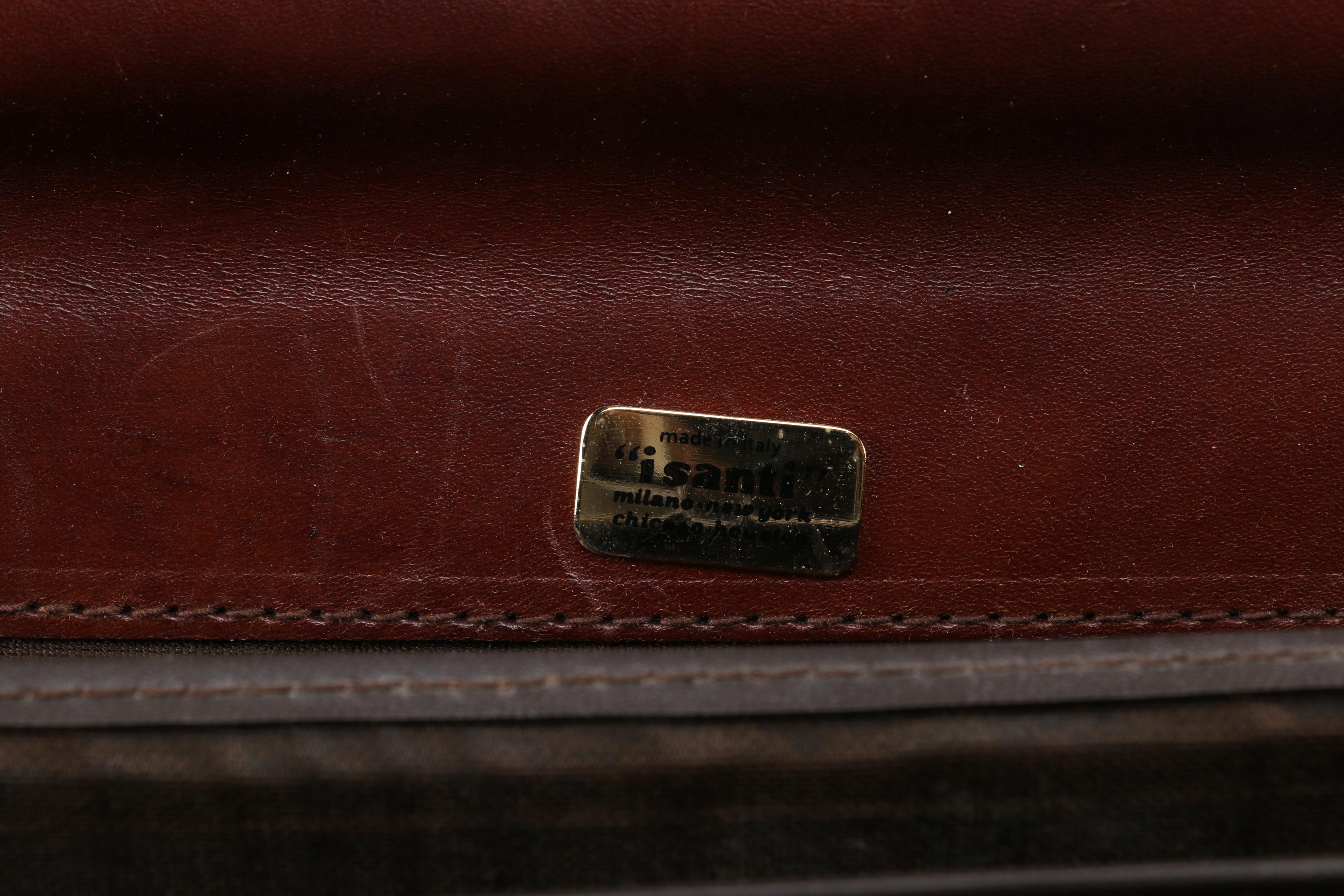 Vintage iSanti Leather File Folder Briefcase