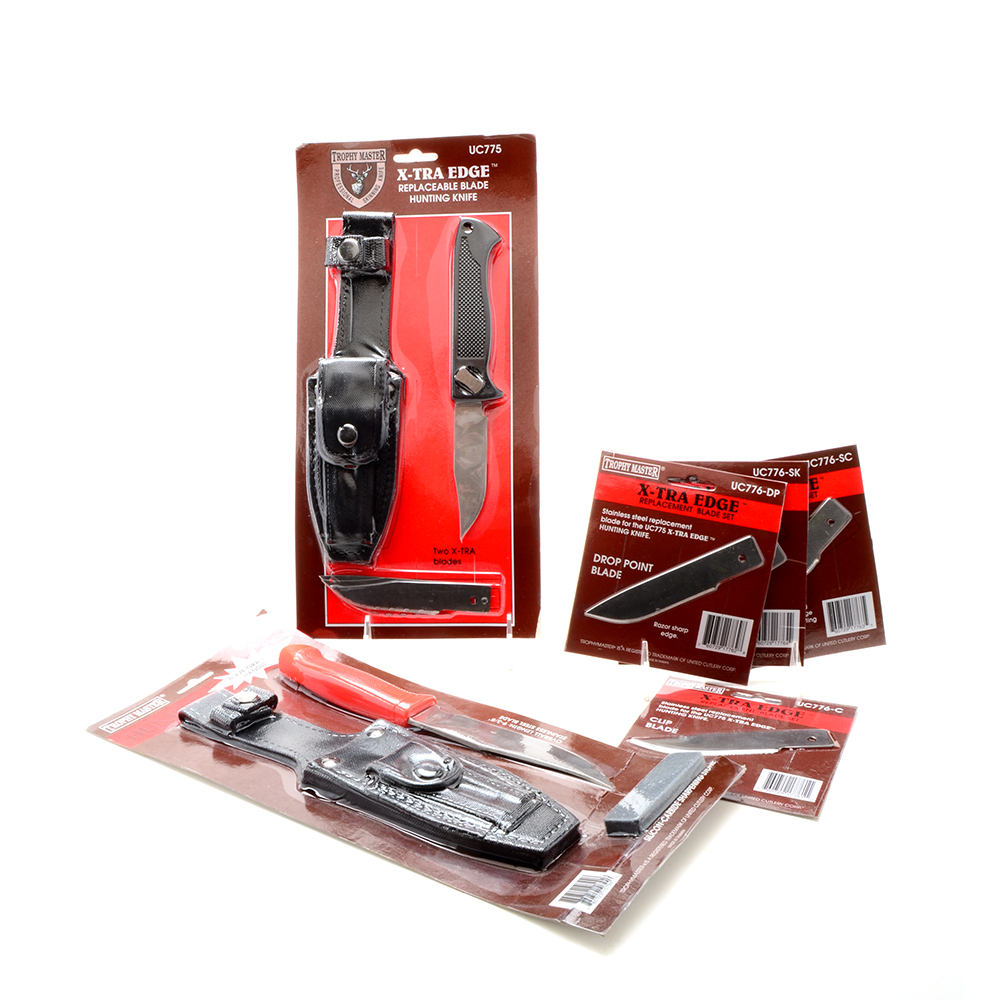 Pair of Trophy Master Hunting Knives with Accessories