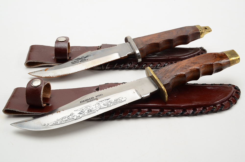 Group of Hunting and Survival Knives