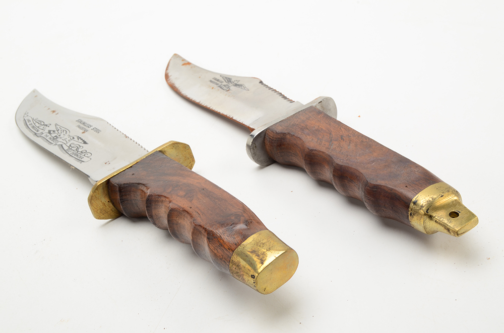 Group of Hunting and Survival Knives