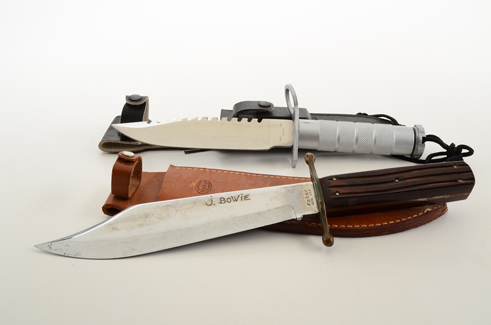 Group of Hunting and Survival Knives