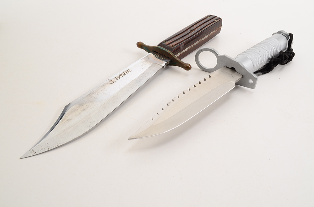 Group of Hunting and Survival Knives