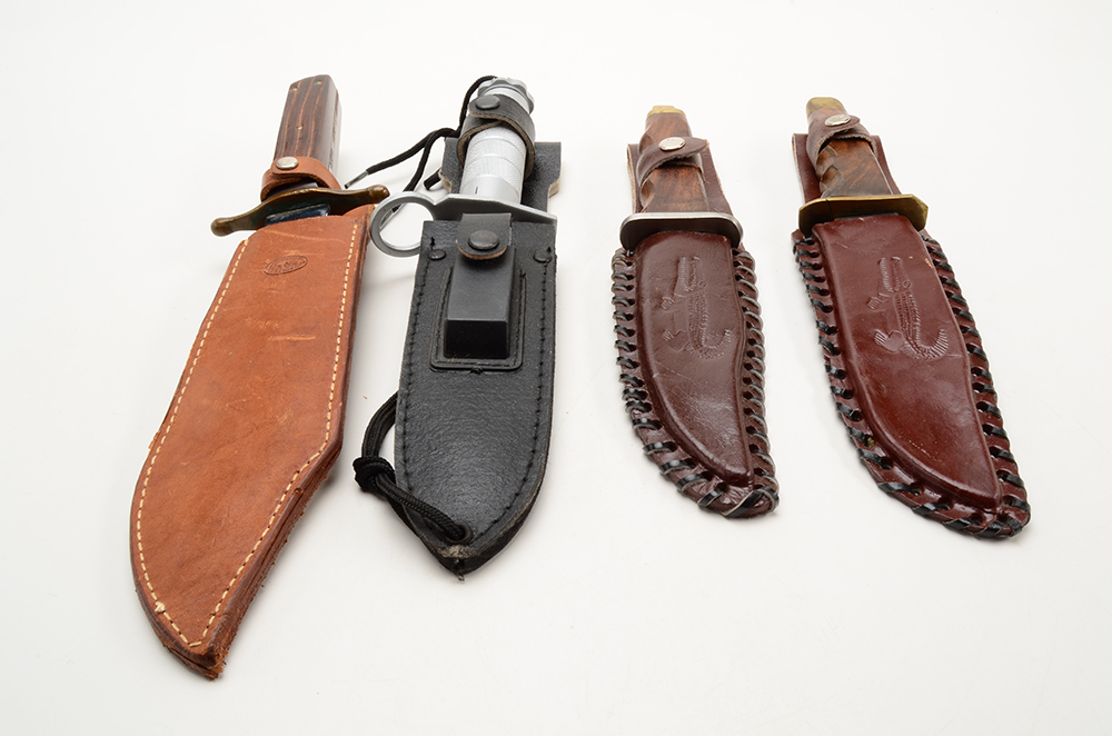 Group of Hunting and Survival Knives