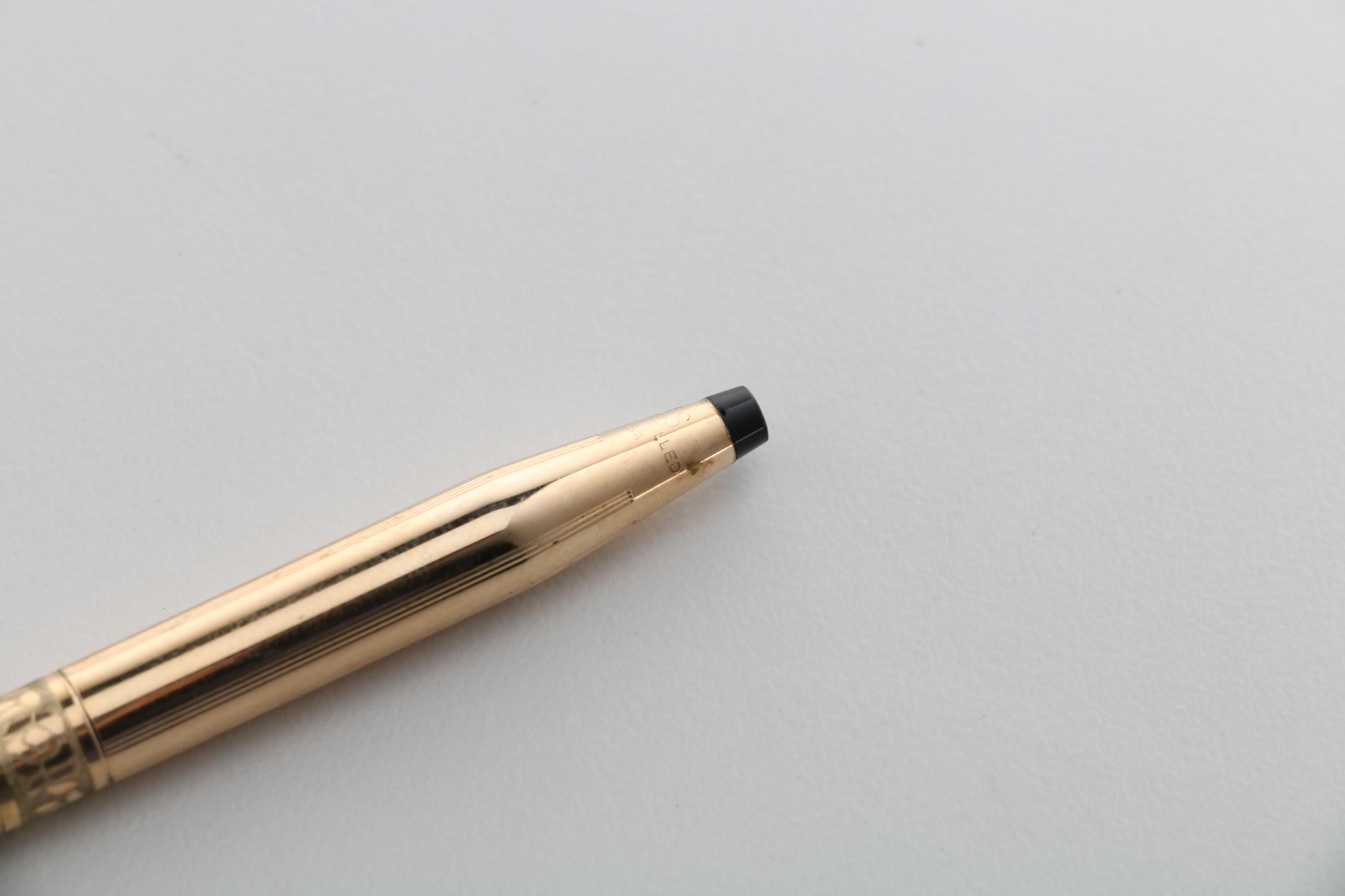 Cross Pen and Pencil with Leather Pen Case