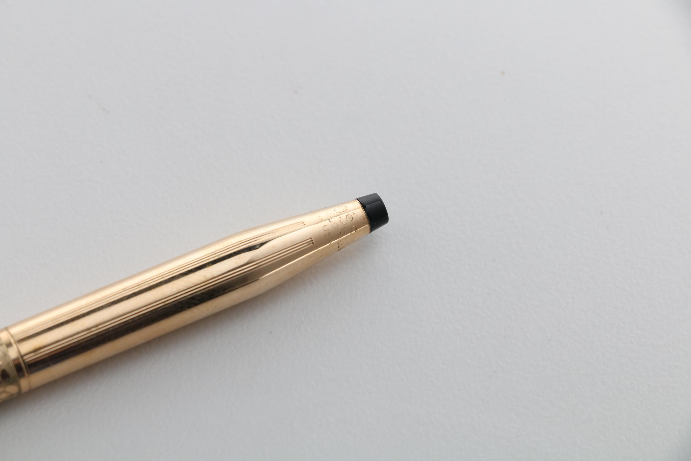 Cross Pen and Pencil with Leather Pen Case