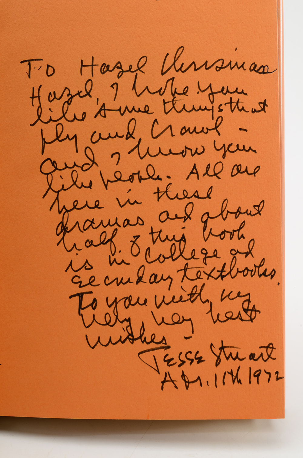 Signed Jesse Stuart Hardcover Books