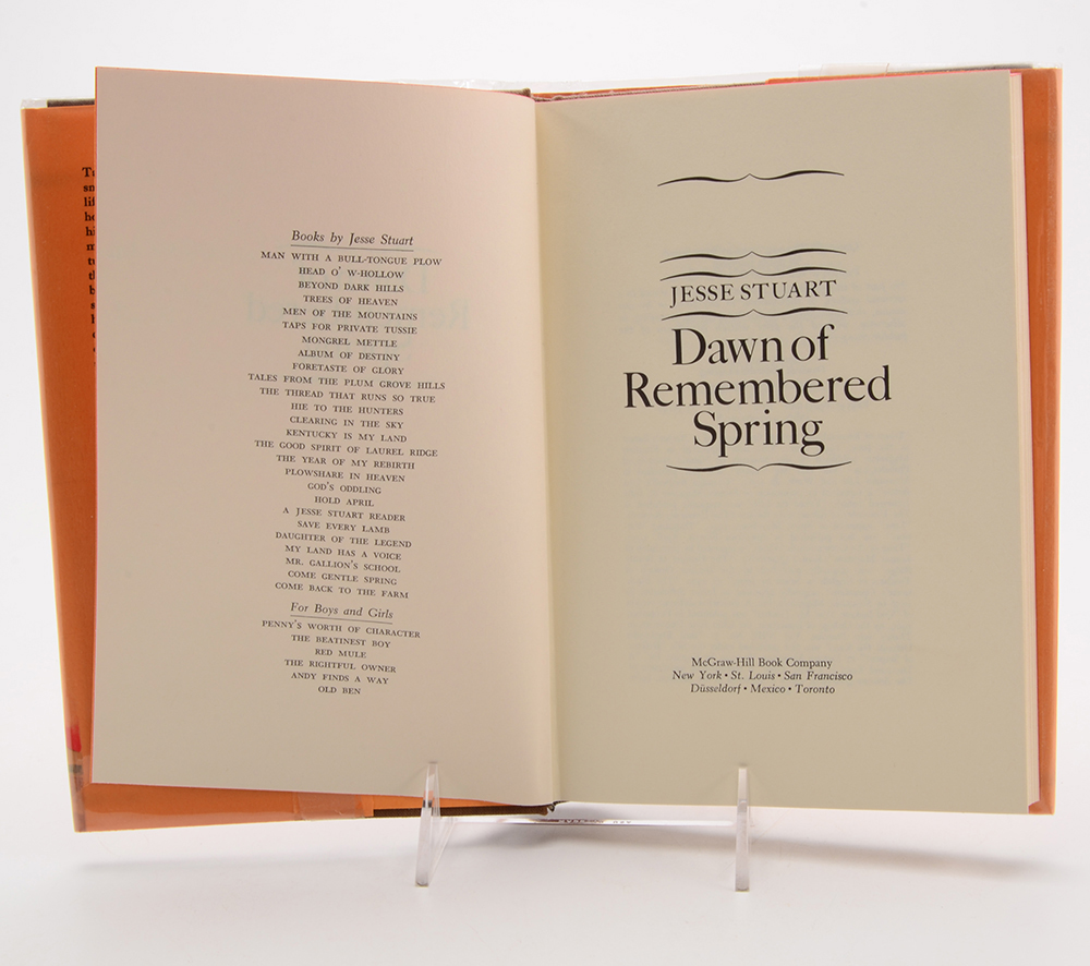 Signed Jesse Stuart Hardcover Books