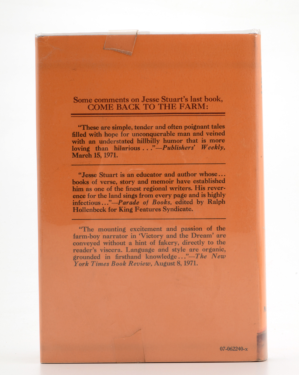 Signed Jesse Stuart Hardcover Books