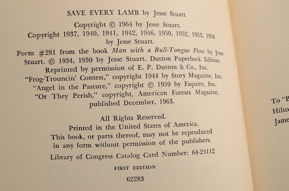 Signed Jesse Stuart Hardcover Books