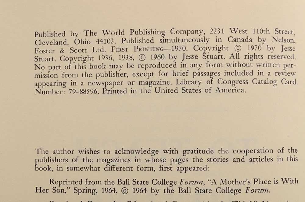 Collection of Signed Hardcover Jesse Stuart Books