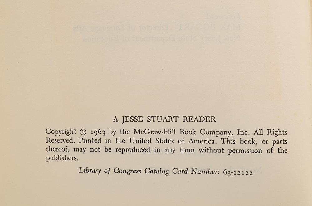 Signed Jesse Stuart Hardcover Books