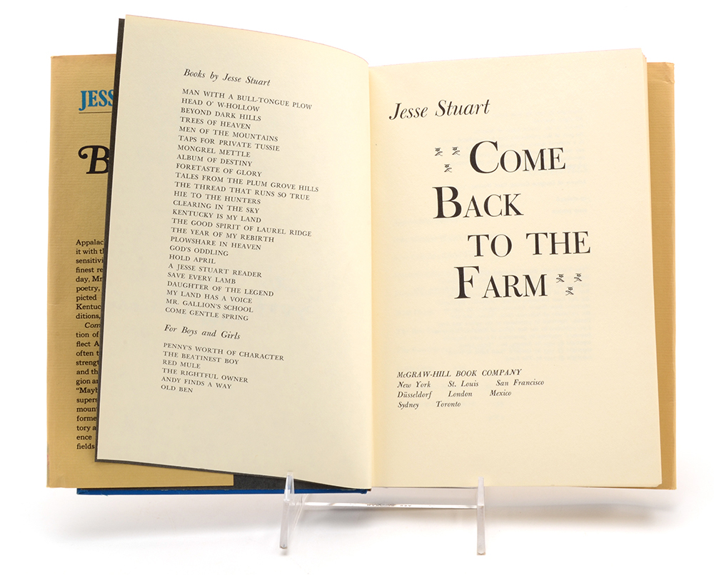 Signed Jesse Stuart Books