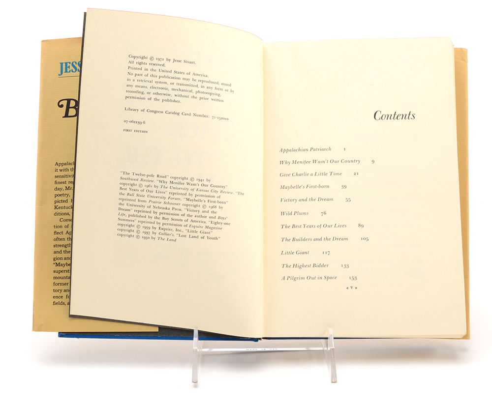 Signed Jesse Stuart Books