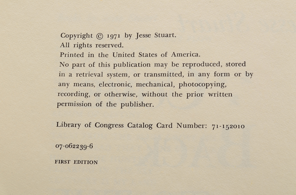 Signed Jesse Stuart Books