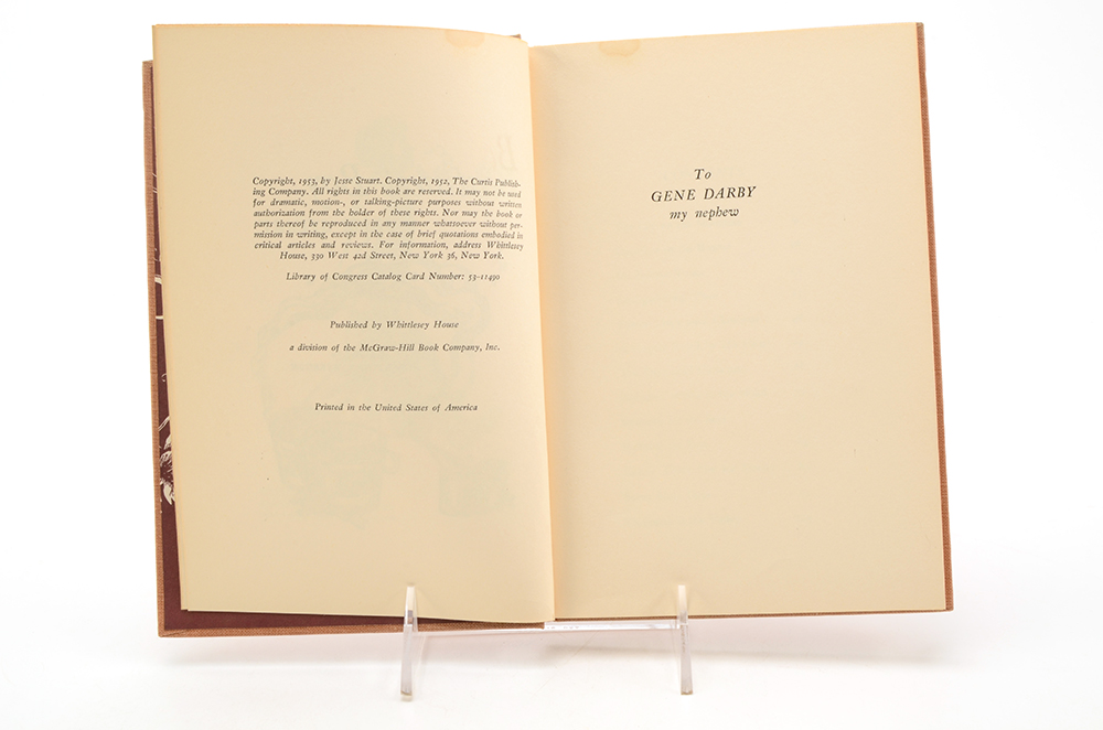 Signed Jesse Stuart Hardback Books