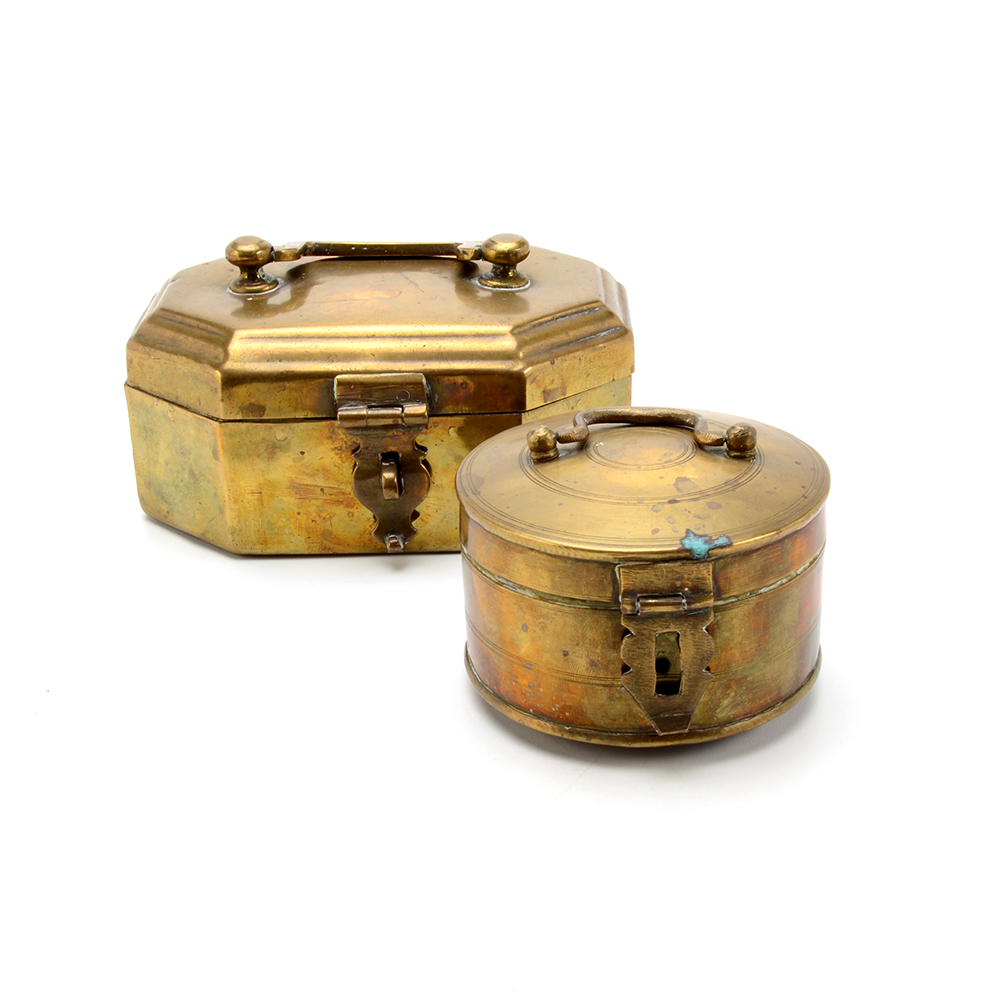 Vintage Brass Trinket Boxes