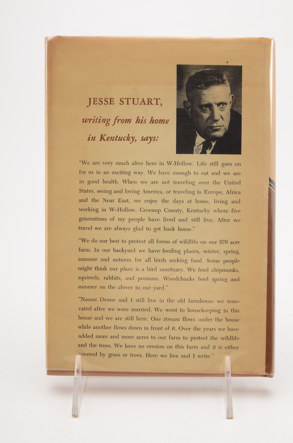 Signed Jesse Stuart Hardback Books