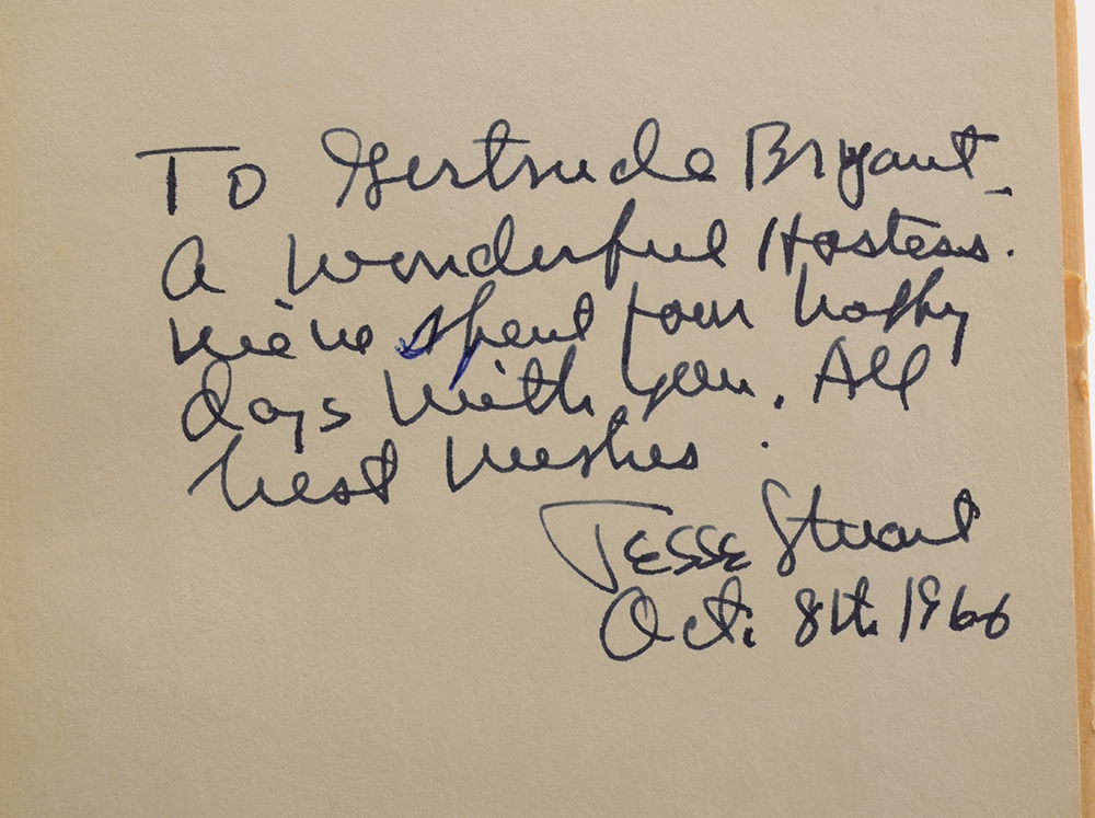 Signed Jesse Stuart Hardback Books