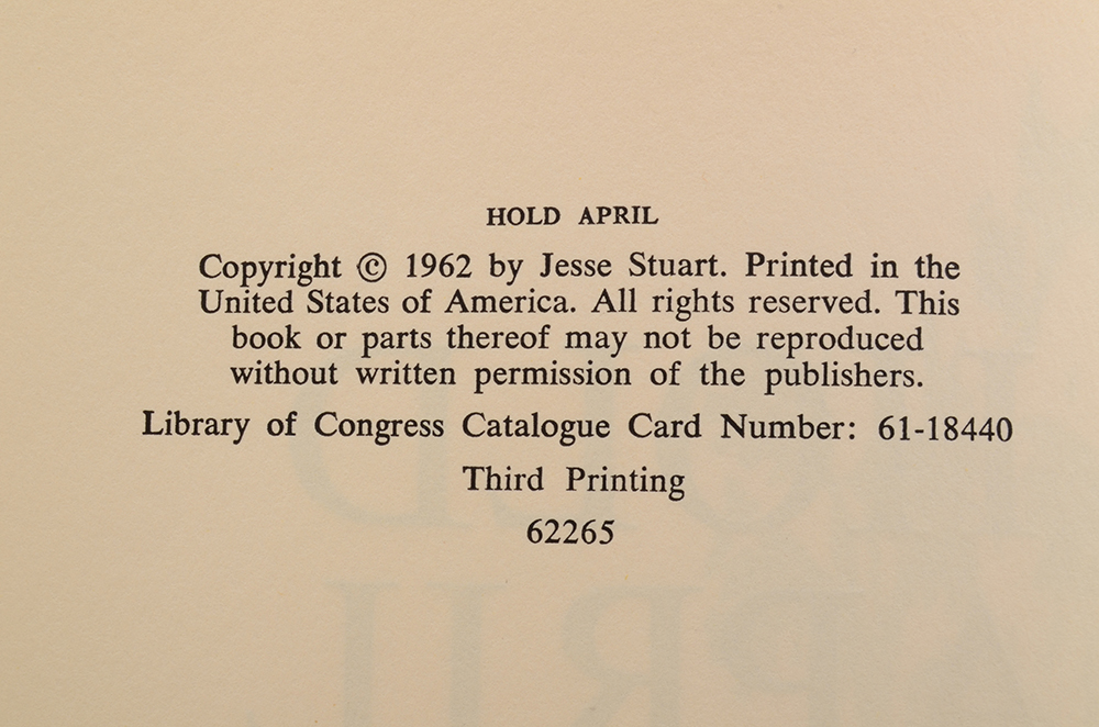 Signed Jesse Stuart Hardback Books