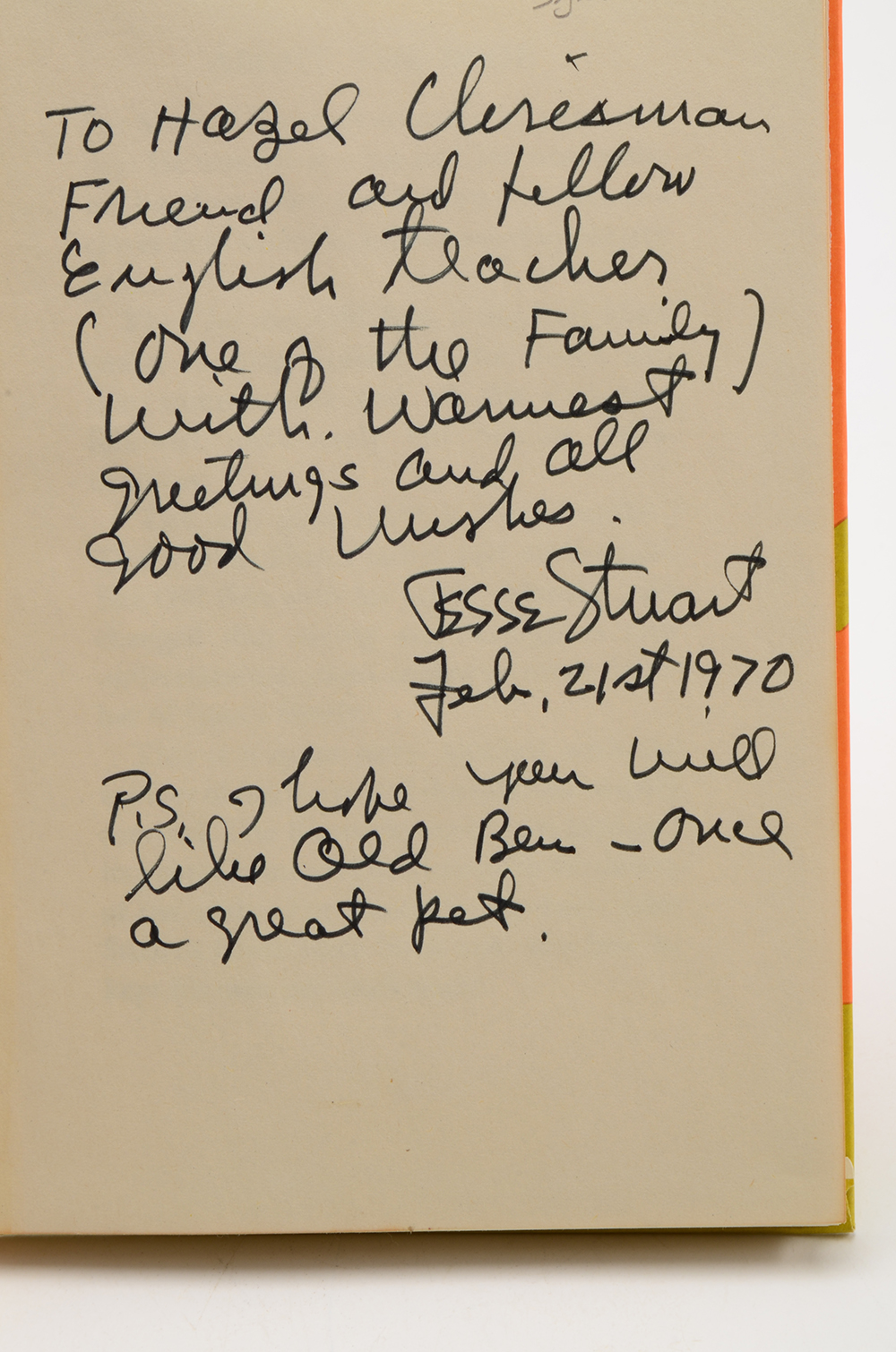 Jesse Stuart Signed Hardcover Books