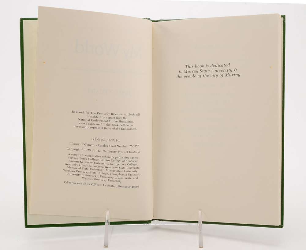 Signed Jesse Stuart Hardback Books