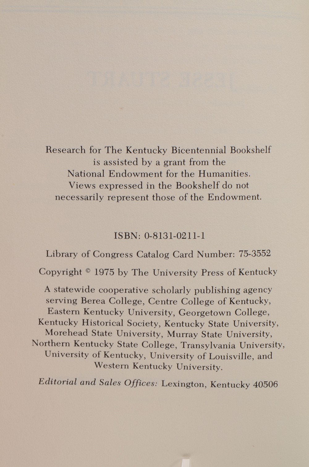 Signed Jesse Stuart Hardback Books