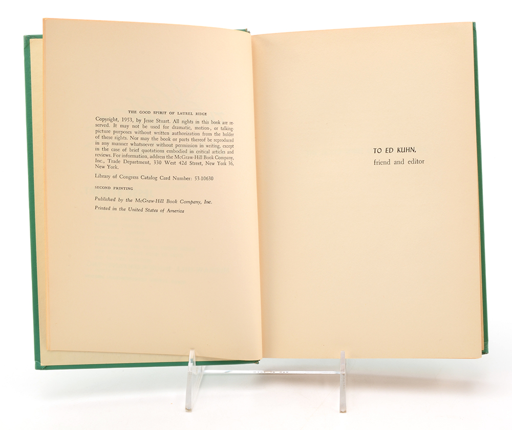 Signed Jesse Stuart Hardback Books