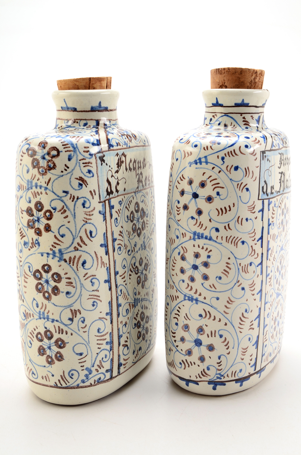 Italian Faience Style Tin-Glazed Ceramic Jars