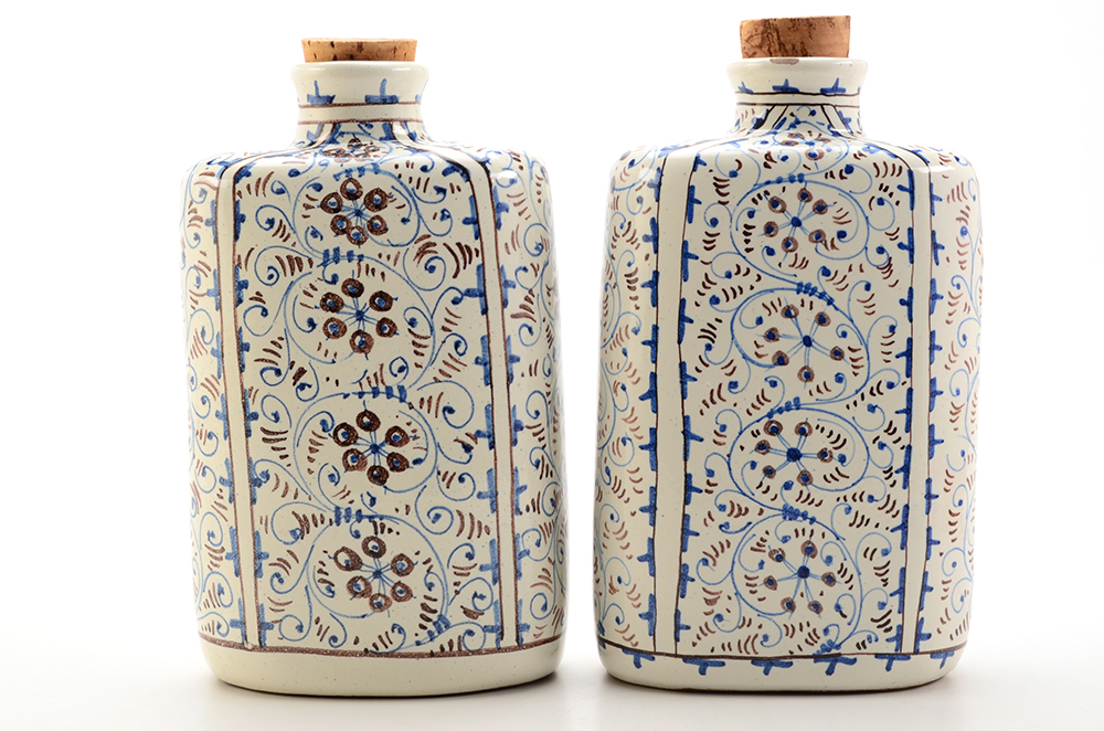 Italian Faience Style Tin-Glazed Ceramic Jars