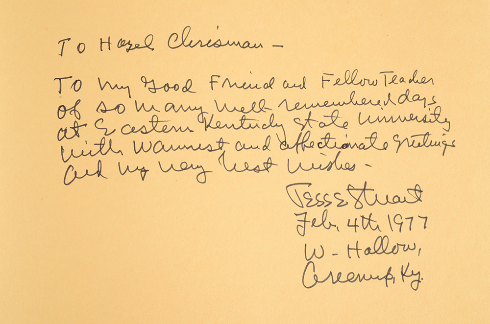 Jesse Stuart Autobiographical Works and Editorial Collection