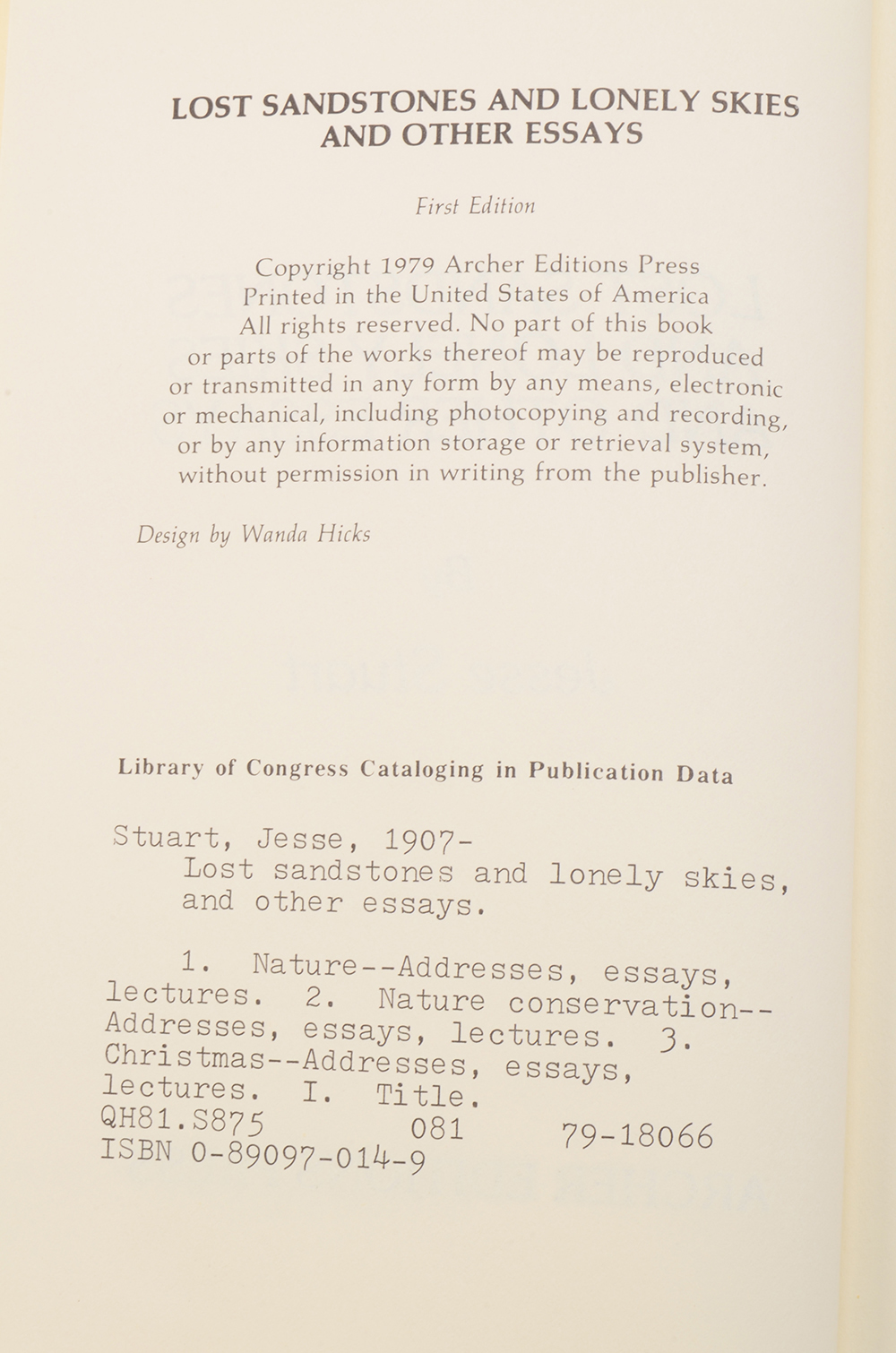 Jesse Stuart Book Collection