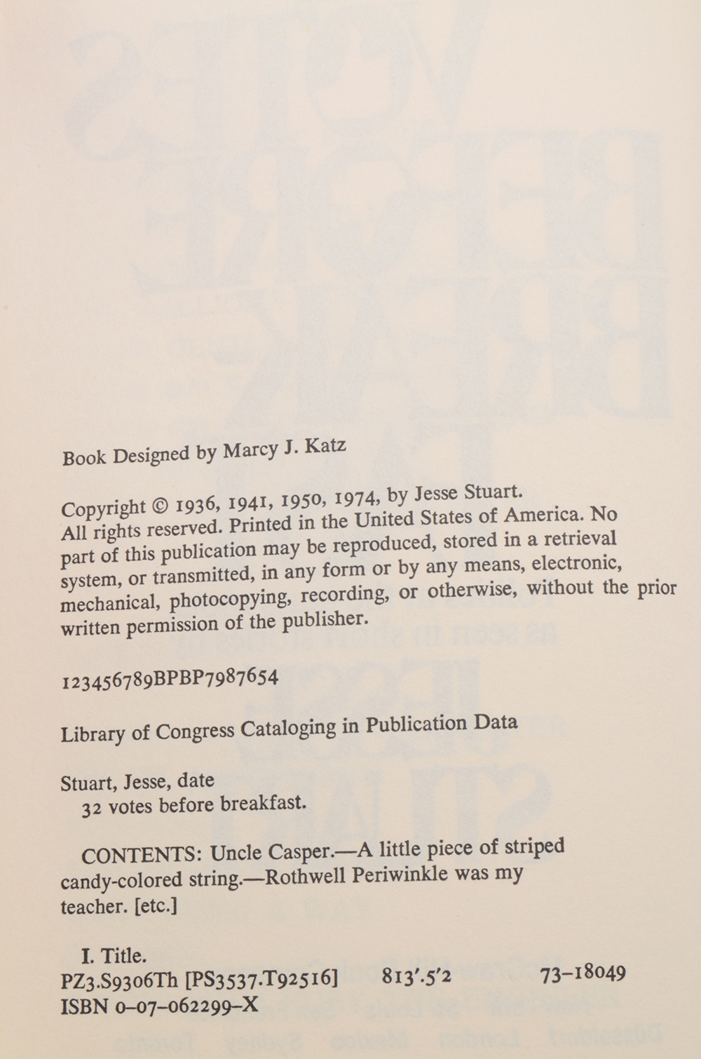 Jesse Stuart Book Collection