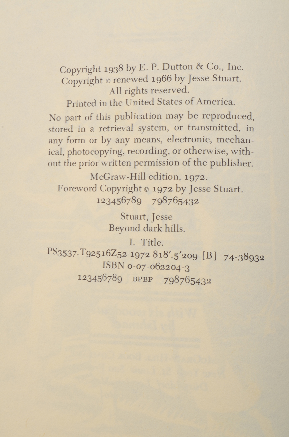 Jesse Stuart Book Collection