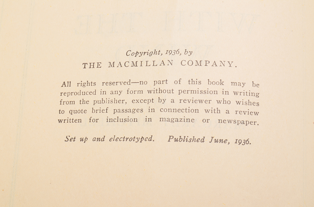 "Gone with the Wind" First Edition, Second Printing