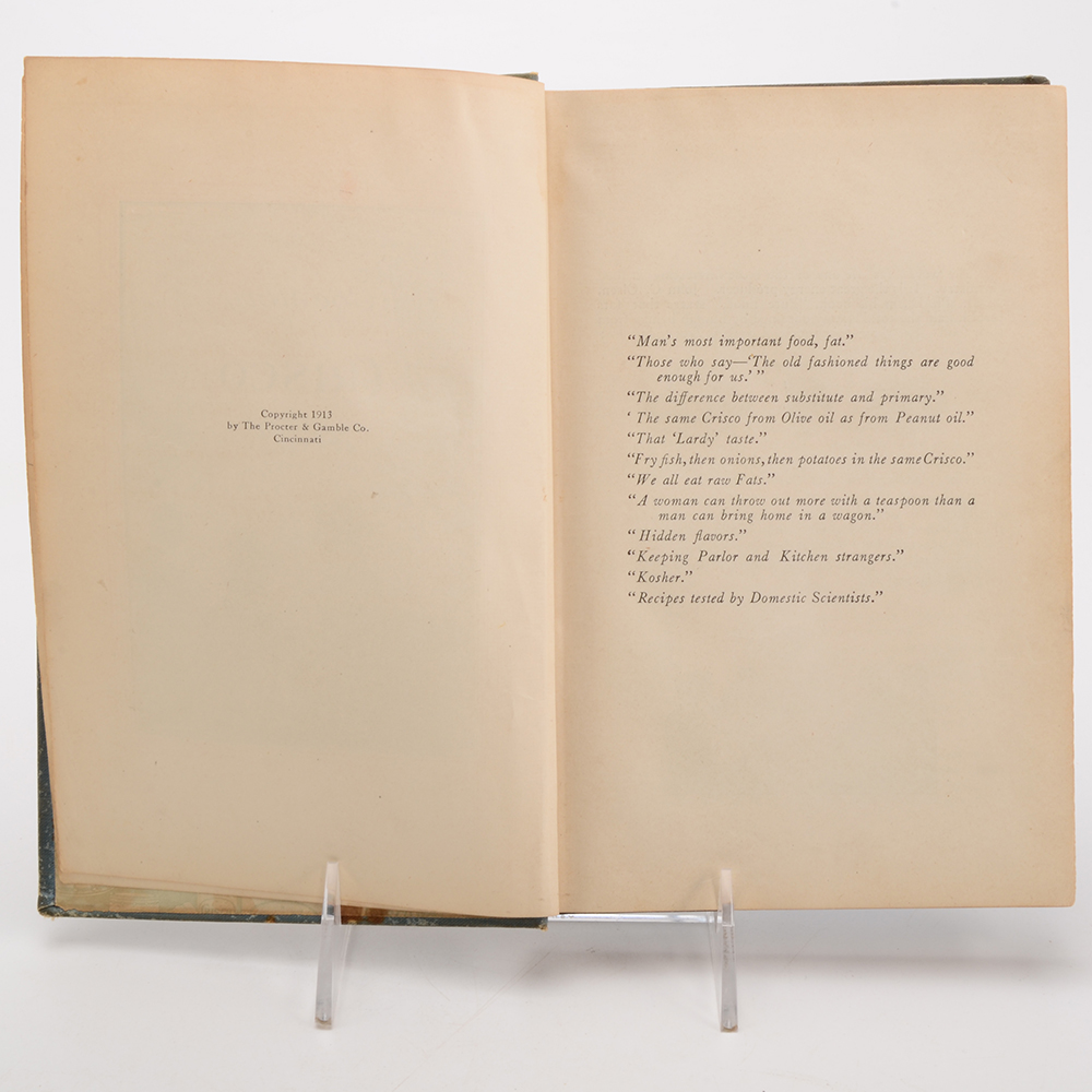 1913 Procter & Gamble "The Story of Crisco"