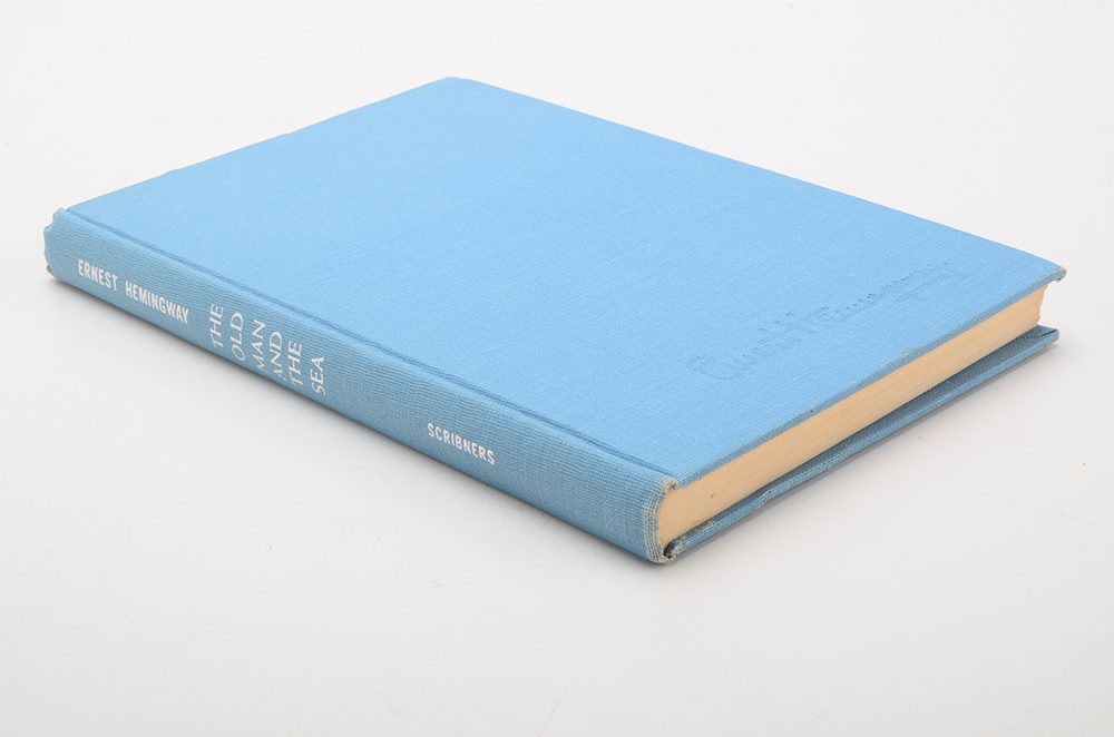 Book Club Edition of "The Old Man and the Sea" by Ernest Hemingway With Facsimile Dust Jacket