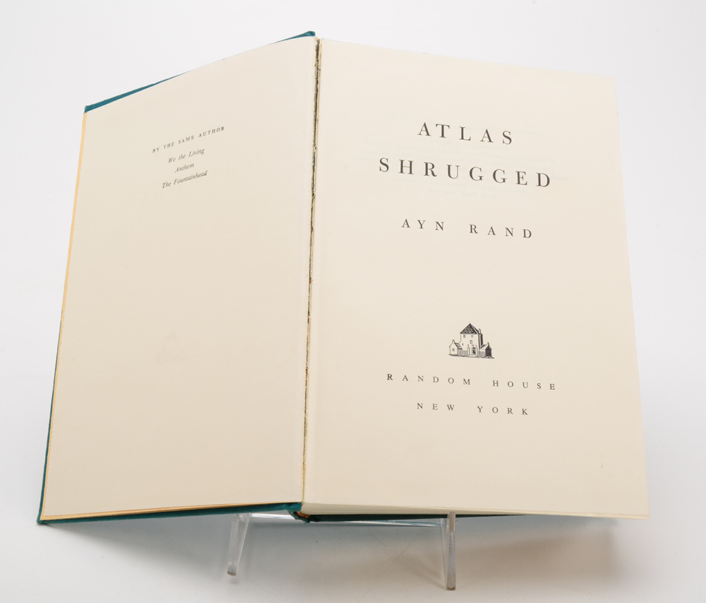 1957 First Edition, Second Printing "Atlas Shrugged" by Ayn Rand